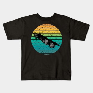 Space Station - Sunset - Black - Sci-Fi Kids T-Shirt